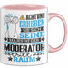 Moderator Geschenk Tasse Lustiger Spruch Erheben Sie Sich Der Moderator Betritt den Raum Rosa Trendation