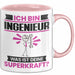 Ingenieur Tasse Geschenk für Ingenieur Geburtstag Lustiger Spruch Kaffee-Becher Was Ist Deine Superkraft Rosa Trendation