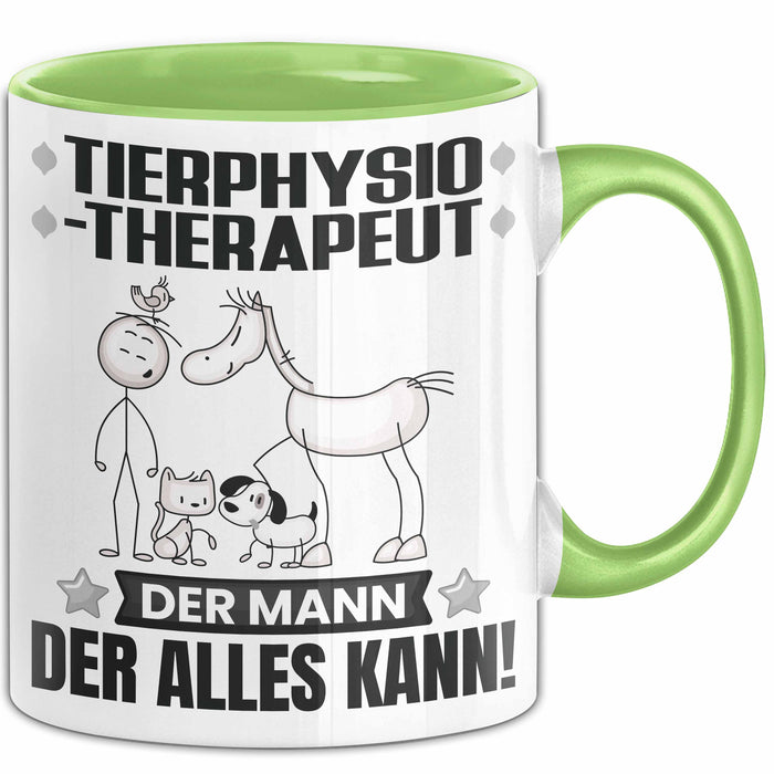 Tierphysiotherapeut Tasse Geschenk für Tierphysiotherapeut Der Mann Der Alles Kann Geschenkidee zum Geburtstag Grün Trendation