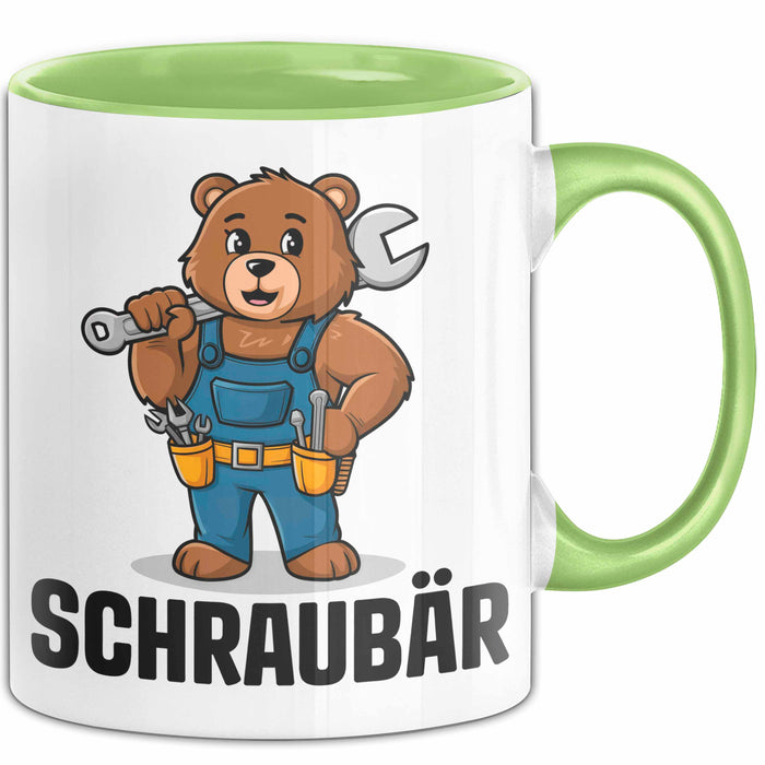 Auto Kfz Mechaniker Tasse Geschenk Lustige Geschenkidee Spruch Schraubar Grün Trendation