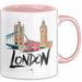 England London Skyline Tasse Geschenk Lustige Geschenkidee Spruch Rosa Trendation