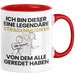 Straßenmusiker Geschenk Tasse Lustige Geschenkidee Geburtstag für Straßenmusiker Ich Bin Dieser Legendäre Straßenmusiker Von Dem Alle Geredet Haben Kaffee-Becher Rot Trendation