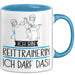 Geschenk für Reittrainerin Tasse Lustige Geschenkidee Geburtstag Ich Bin Reittrainerin Ich Darf Das Blau Trendation