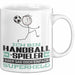 Handballspieler Geschenk Tasse Ich Bin Handballspieler Aber Sag Doch Einfach Superheld Lustige Geschenkdiee für Handballspieler Kaffee-Becher Weiß Trendation