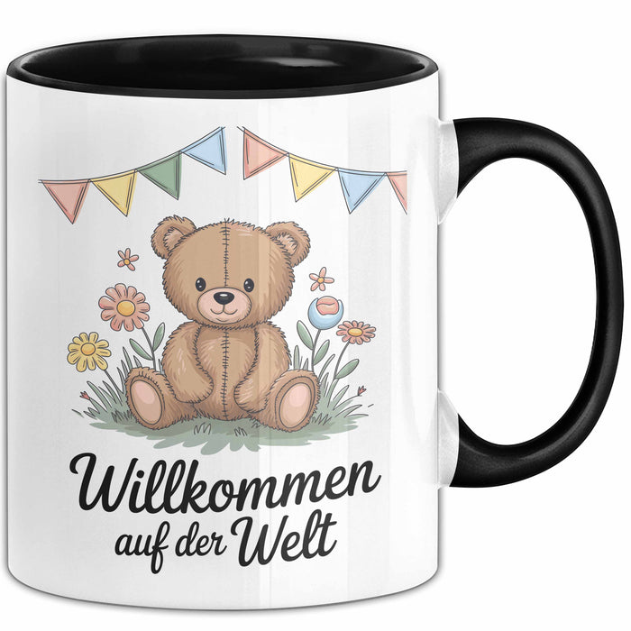 Baby Geburt Neue Eltern Tasse Geschenk Lustige Geschenkidee Spruch Willkommen Auf Der Welt Trendation