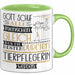Tierpflegerin Geschenk Becher Tasse Gott Schuf Alle Menschen Gleich Nur Die Besten Durfeten Tierpflegerin Werden Geschenkidee Lustig Grün Trendation