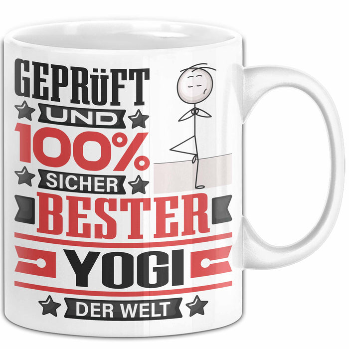 Yogi Geschenk Lustiger Spruch für Yogi Geschenkidee Bester Yogi Der Welt Weiß Trendation