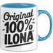 Ilona Tasse Geschenk Original 100% Ilona Geschenkidee Geburtstag Blau Trendation