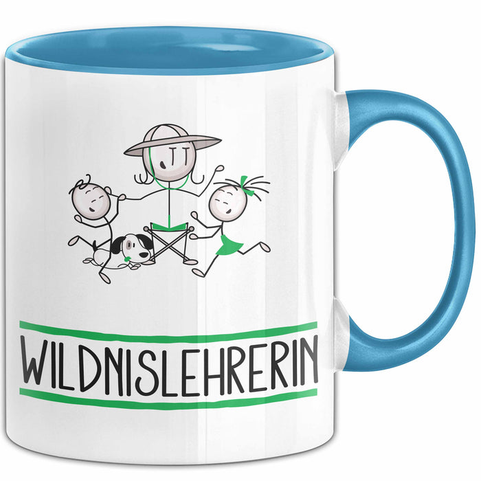 Geschenk für Wildnislehrerin Tasse Lustige Geschenkidee Geburtstag Ich Bin Wildnislehrerin Ich Darf Das Blau Trendation
