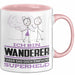 Wanderer Geschenk Tasse Ich Bin Wanderer Aber Sag Doch Einfach Superheld Lustige Geschenkdiee für Wanderer Kaffee-Becher Rosa Trendation