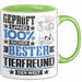 Tierfreund Geschenk Lustiger Spruch für Tierfreund Geschenkidee Bester Tierfreund Der Welt Grün Trendation