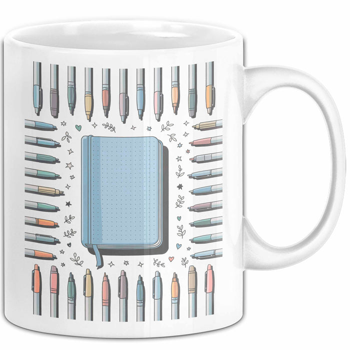 Journal Schreiber Tasse Geschenk Lustige Geschenkidee Spruch Für Achtsame Autoren Weiß Trendation