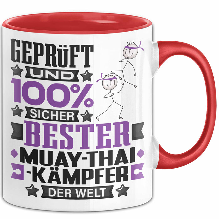 Muay-Thai-Kämpfer Geschenk Lustiger Spruch für Muay-Thai-Kämpfer Geschenkidee Bester Muay-Thai-Kämpfer Der Welt Rot Trendation