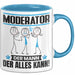 Moderator Tasse Geschenk für Moderator Der Mann Der Alles Kann Geschenkidee zum Geburtstag Blau Trendation