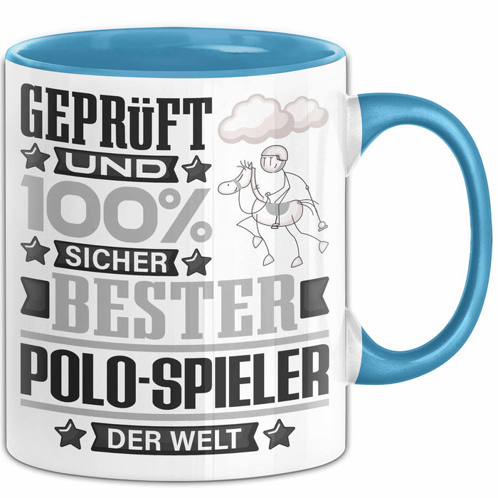 Polo-Spieler Geschenk Lustiger Spruch für Polo-Spieler Geschenkidee Bester Polo-Spieler Der Welt Blau Trendation