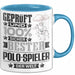 Polo-Spieler Geschenk Lustiger Spruch für Polo-Spieler Geschenkidee Bester Polo-Spieler Der Welt Blau Trendation