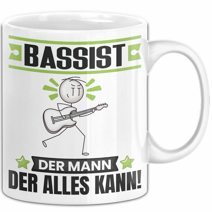 Bassist Tasse Geschenk für Bassist Der Mann Der Alles Kann Geschenkidee zum Geburtstag Weiß Trendation