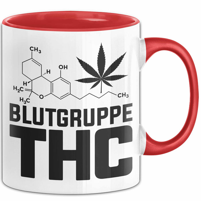 Kiffer Blutgruppe Thc Gras Tasse Geschenk Cannabis Kiffer Geschenkidee