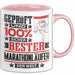 Marathonläufer Geschenk Lustiger Spruch für Marathonläufer Geschenkidee Bester Marathonläufer Der Welt Rosa Trendation