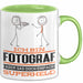 Fotograf Geschenk Tasse Ich Bin Fotograf Aber Sag Doch Einfach Superheld Lustige Geschenkdiee für Fotograf Kaffee-Becher Grün Trendation