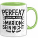 Marion Tasse Geschenk Perfekt Sein Kann Jeder Geschenkidee Geburtstag Grün Trendation