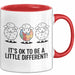 Schaf Autismus Bewusstsein Tasse Geschenk Lustige Geschenkidee Spruch Es Ist Okay Ein Bisschen Anders Zu Sein Rot Trendation