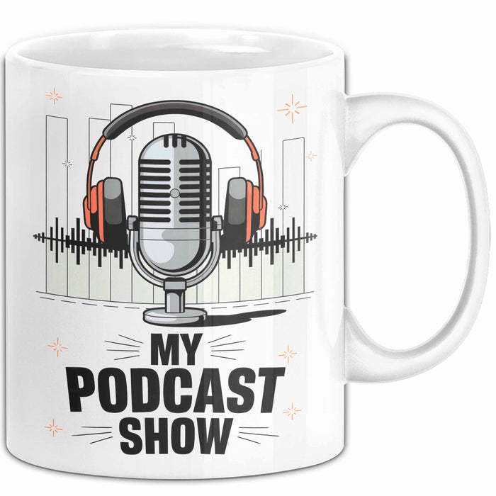 Podcast Gastgeber Tasse Geschenk Lustige Geschenkidee Spruch Für Audio Geschichtenerzähler Weiß Trendation