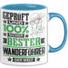 Wanderführer Geschenk Lustiger Spruch für Wanderführer Geschenkidee Bester Wanderführer Der Welt Blau Trendation