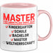 Master Absolvent Abschluss Tasse Geschenk Lustige Geschenkidee Spruch Master Yes Mein Plan Geht Auf Rosa Trendation