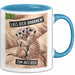Büroarbeit Kollege Abschied Tasse Geschenk Lustige Geschenkidee Spruch Lass Dich Umarmen Zum Abschied Blau Trendation