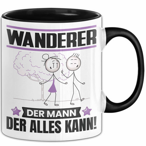 Wanderer Tasse Geschenk für Wanderer Der Mann Der Alles Kann Geschenkidee zum Geburtstag Schwarz Trendation