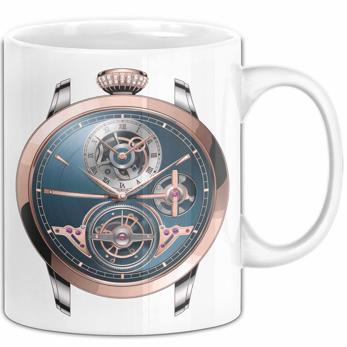 Luxusuhren Sammler Tasse Geschenkidee Zeitmesser Liebhaber Weiß Trendation