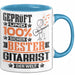 Gitarrist Geschenk Lustiger Spruch für Gitarrist Geschenkidee Bester Gitarrist Der Welt Blau Trendation