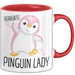 Lustige Tasse Geschenk Verrückte Pinker Pinguin Spruch Rot Trendation