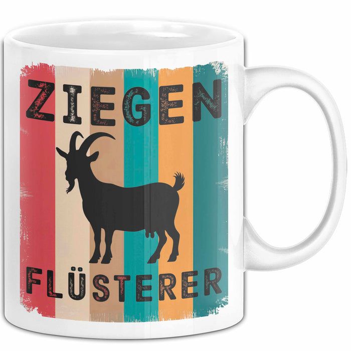 Ziegenbauer Ziegen Tier Tasse Geschenk Lustige Geschenkidee Spruch Ziegen Flüsterer Weiß Trendation