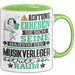 Musikverleger Geschenk Tasse Lustiger Spruch Erheben Sie Sich Der Musikverleger Betritt den Raum Grün Trendation