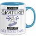 Skaterin Tasse Geschenk Ich Bin Skaterin Warum Weil Ich Es Kann Geschenkidee Geburtstag Blau Trendation