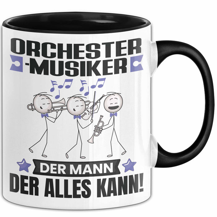 Orchestermusiker Tasse Geschenk für Orchestermusiker Der Mann Der Alles Kann Geschenkidee zum Geburtstag Schwarz Trendation