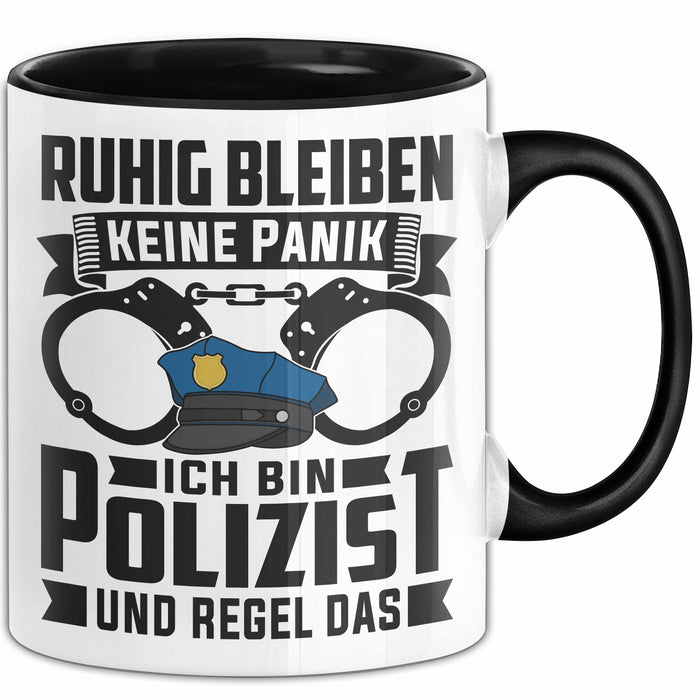 Polizist Tasse Geschenk Ruhig Bleiben Ich Bin Polizist Und Regel Das Geschenkidee Polizei Trendation