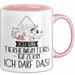 Geschenk für Tierheimunterstützerin Tasse Lustige Geschenkidee Geburtstag Ich Bin Tierheimunterstützerin Ich Darf Das Rosa Trendation
