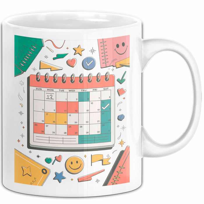 Planer Süchtiger Tasse Geschenk Lustige Geschenkidee Spruch Für Organisations Fans Weiß Trendation