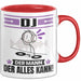 DJ Tasse Geschenk für DJ Der Mann Der Alles Kann Geschenkidee zum Geburtstag Rot Trendation