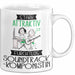 Soundtrack-Komponistin Tasse Geschenk Becher Stark Attraktiv Furchtlos Soundtrack-Komponistin Lustige Geschenkidee Weiß Trendation