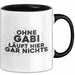 Gabi Tasse Ohne Gabi Laeuft Hier Gar Nichts Geschenk Schwarz Trendation