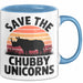 Nashorn Tasse Geschenk Lustige Geschenkidee Spruch Rettet Die Moppeligen Einhörner Blau Trendation
