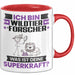 Wildtierforscher Tasse Geschenk für Wildtierforscher Geburtstag Lustiger Spruch Kaffee-Becher Was Ist Deine Superkraft Rot Trendation