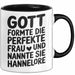 Hannelore Tasse Geschenk Gott Formte Die Perfekte Frau Hannelore Geschenkidee Schwarz Trendation
