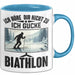 Biathlon Tasse Geschenk Wintersport Geschenke Ich Höre Dir Nicht Zu Ich Gucke Biathlon Blau Trendation