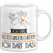 Geschenk für Reitstundenlehrerin Tasse Lustige Geschenkidee Geburtstag Ich Bin Reitstundenlehrerin Ich Darf Das Weiß Trendation