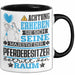 Pferdebesitzer Geschenk Tasse Lustiger Spruch Erheben Sie Sich Der Pferdebesitzer Betritt den Raum Schwarz Trendation